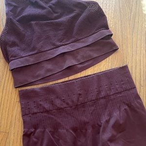 Joy lab. Maroon Work out outfit.